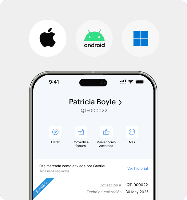 En la pantalla del teléfono inteligente, se muestra un flujo de efectivo de una empresa.
